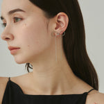ciite' シーテ ピアス（両耳用） チェーンリボンピアス (両耳用)