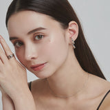 ciite' シーテ ピアス（両耳用） 立体デザインピアス イヤーカフ風 (両耳用)