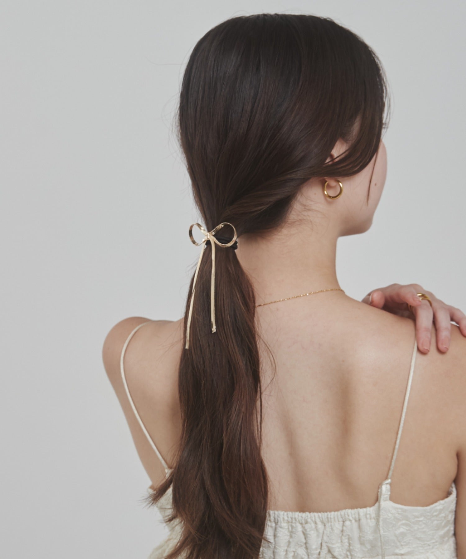 ciite' シーテ ヘアアクセサリー メタルリボンポニー