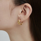 ciite' シーテ ピアス（両耳用） 【 金属アレルギー対応 】 ダブルライン ツイストフープピアス サージカルステンレス (両耳用)
