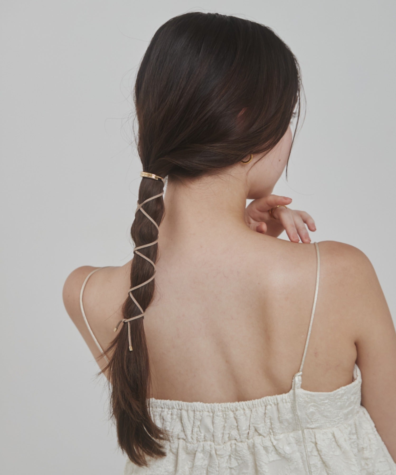 ciite' シーテ ヘアアクセサリー グルグルヘアフックスエードリボン