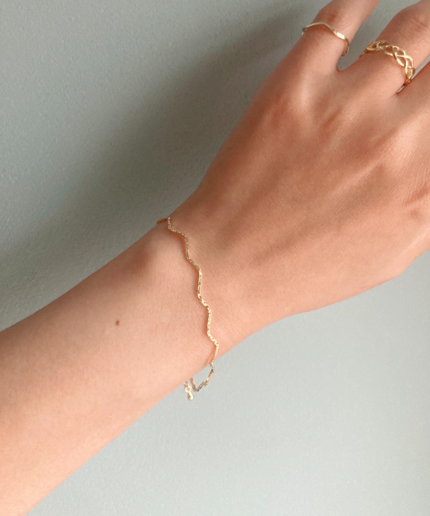 ciite' シーテ ブレスレット simple wave bracelet / シンプル ウェーブ ブレスレット ゴールド FREE