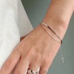 ciite' シーテ ブレスレット layered narrow bracelet / レイヤード ナロー ブレスレット シルバー FREE