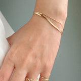 ciite' シーテ ブレスレット layered narrow bracelet / レイヤード ナロー ブレスレット ゴールド FREE