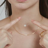 ciite' シーテ ネックレス シンプルナローネックレス & パールネックレス2個セット
