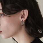 ciite' シーテ ピアス（両耳用） 【 金属アレルギー対応 】 オーバルフープピアス サージカルステンレス 316L (両耳用)