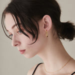 ciite' シーテ ピアス（両耳用） 【 金属アレルギー対応 】 オーバルフープピアス サージカルステンレス 316L (両耳用)