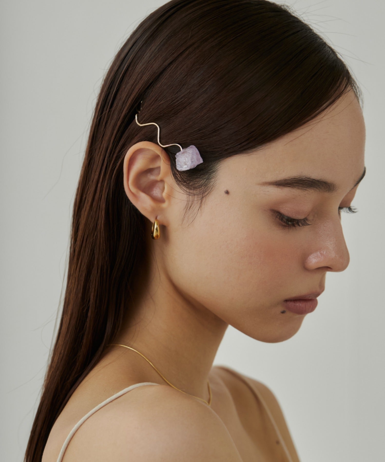 ciite' シーテ ヘアアクセサリー ワンポイントストーンヘアピン