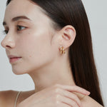 ciite' シーテ ピアス（両耳用） 【 金属アレルギー対応 】 ダブルライン ツイストフープピアス サージカルステンレス (両耳用)