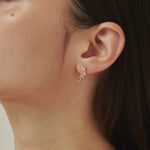 ciite' シーテ ピアス（両耳用） ラインビジューピアス / イヤーカフ風 (両耳用)