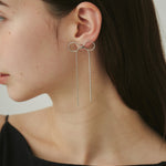 ciite' シーテ ピアス（両耳用） チェーンリボンピアス (両耳用)