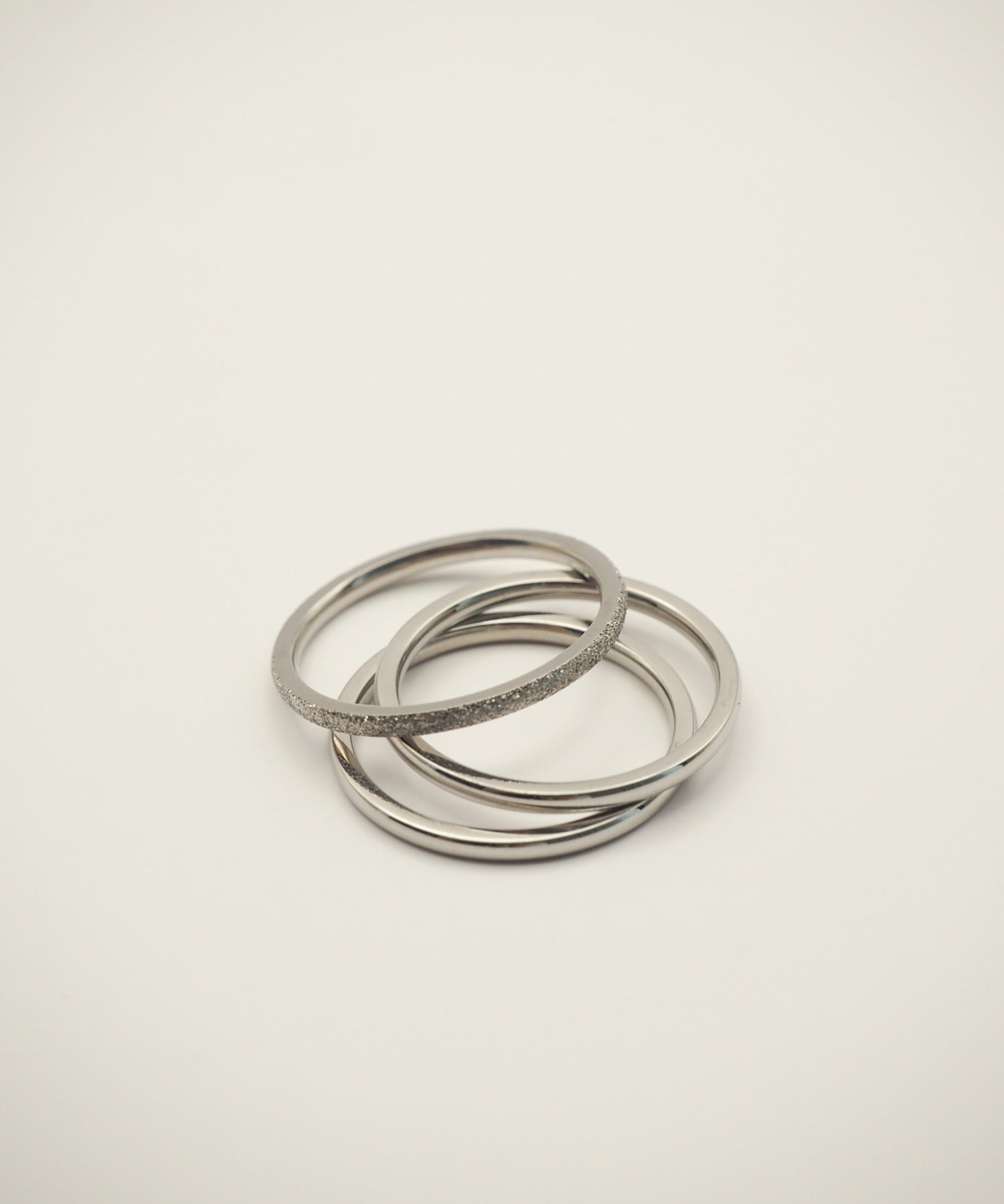 ciite' シーテ リング 【 金属アレルギー対応 】 3セットリング / three set rings サージカルステンレス 316L