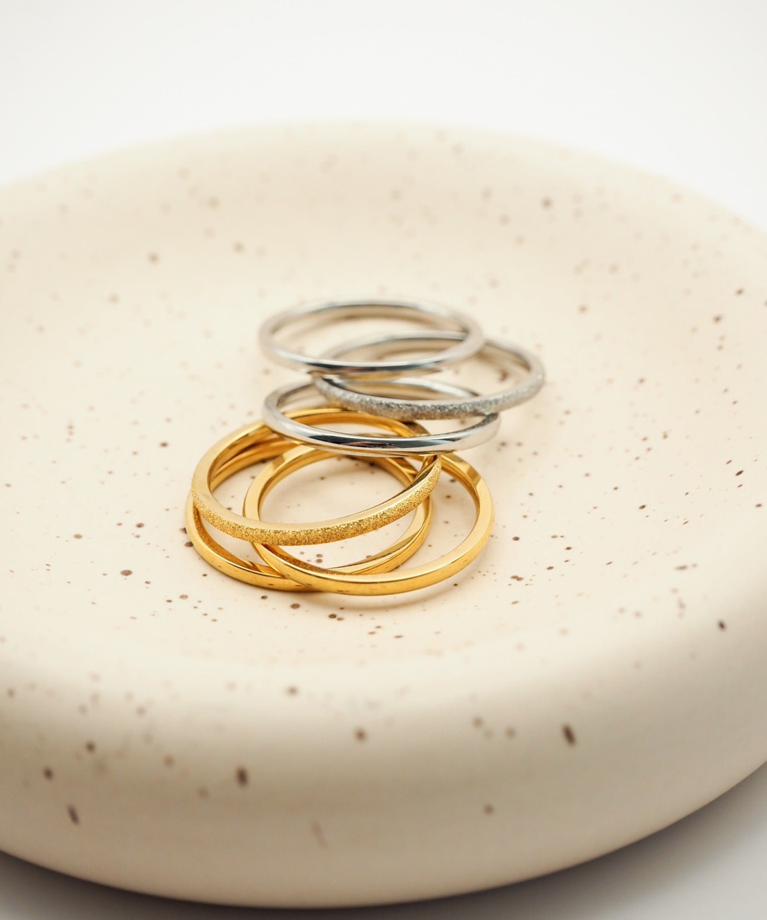 ciite' シーテ リング 【 金属アレルギー対応 】 3セットリング / three set rings サージカルステンレス 316L