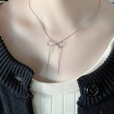 ciite' シーテ ネックレス 【 金属アレルギー対応 】 simple ribbon necklace / シンプル リボン ネックレス サージカルステンレス 316L