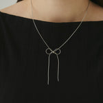 ciite' シーテ ネックレス 【 金属アレルギー対応 】 simple ribbon necklace / シンプル リボン ネックレス サージカルステンレス 316L