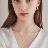 ciite' シーテ ネックレス 【 金属アレルギー対応 】 プレートビジューネックレス サージカルステンレス