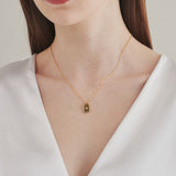 ciite' シーテ ネックレス 【 金属アレルギー対応 】 プレートビジューネックレス サージカルステンレス