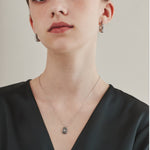 ciite' シーテ ネックレス 【 金属アレルギー対応 】 プレートビジューネックレス サージカルステンレス