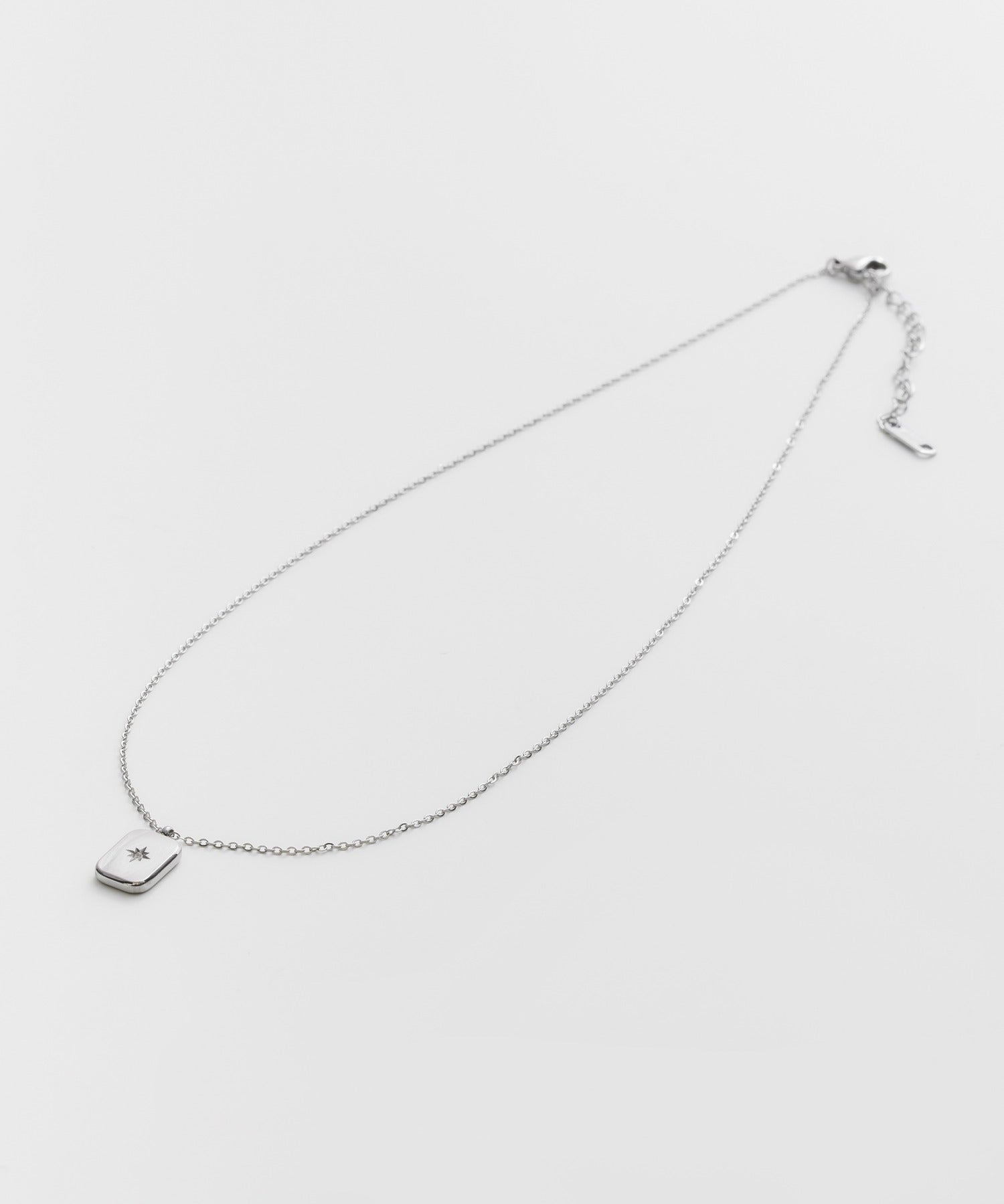 ciite' シーテ ネックレス 【 金属アレルギー対応 】 プレートビジューネックレス サージカルステンレス