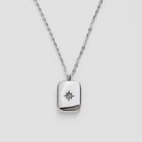 ciite' シーテ ネックレス 【 金属アレルギー対応 】 プレートビジューネックレス サージカルステンレス