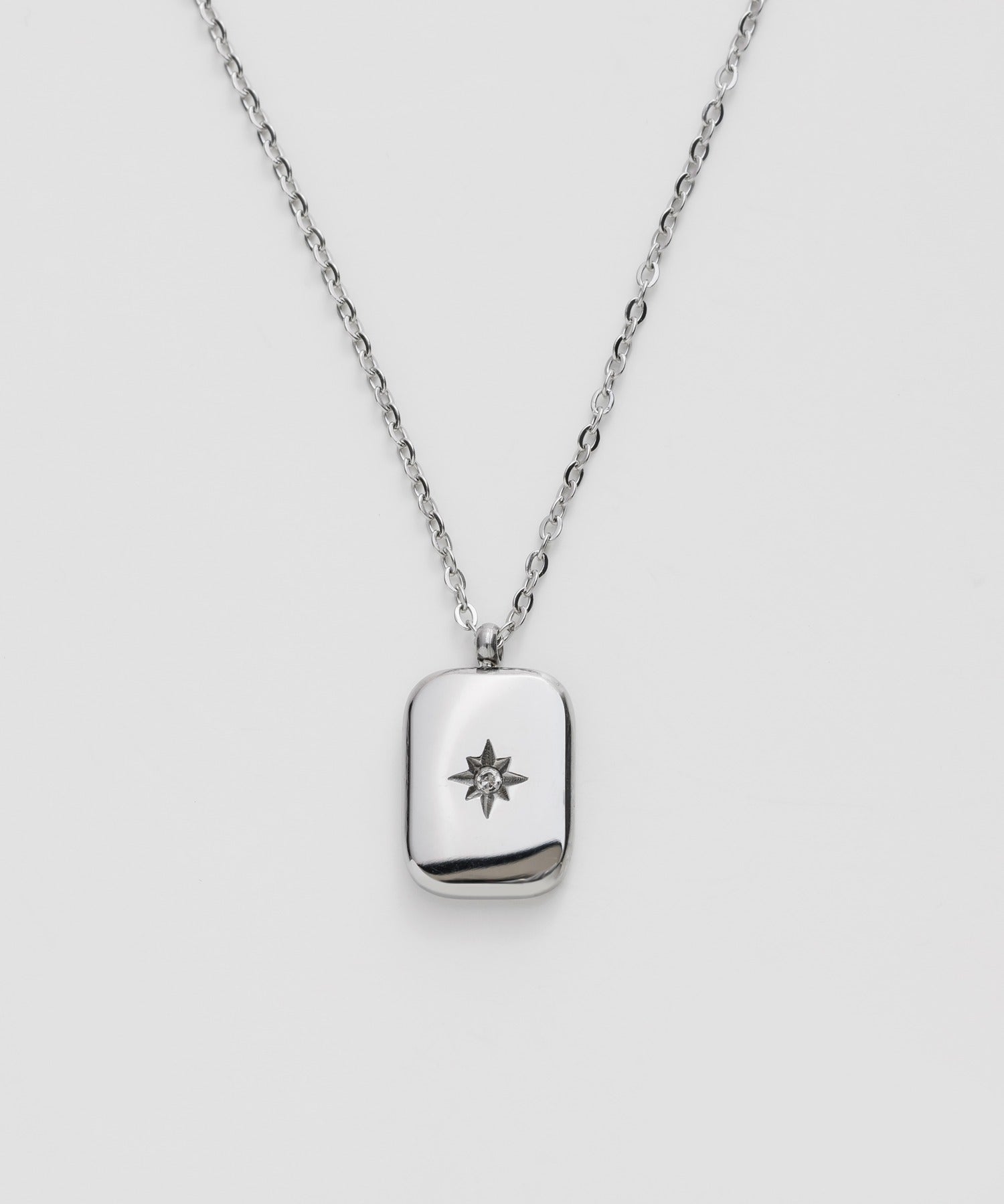 ciite' シーテ ネックレス 【 金属アレルギー対応 】 プレートビジューネックレス サージカルステンレス