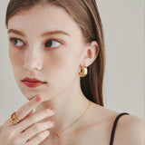 ciite' シーテ ピアス（両耳用） 【 金属アレルギー対応 】 ぷっくりピアス サージカルステンレス (両耳用)