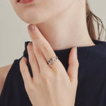 ciite' シーテ リング 【 金属アレルギー対応 】 ダブルハートリング サージカルステンレス シルバー