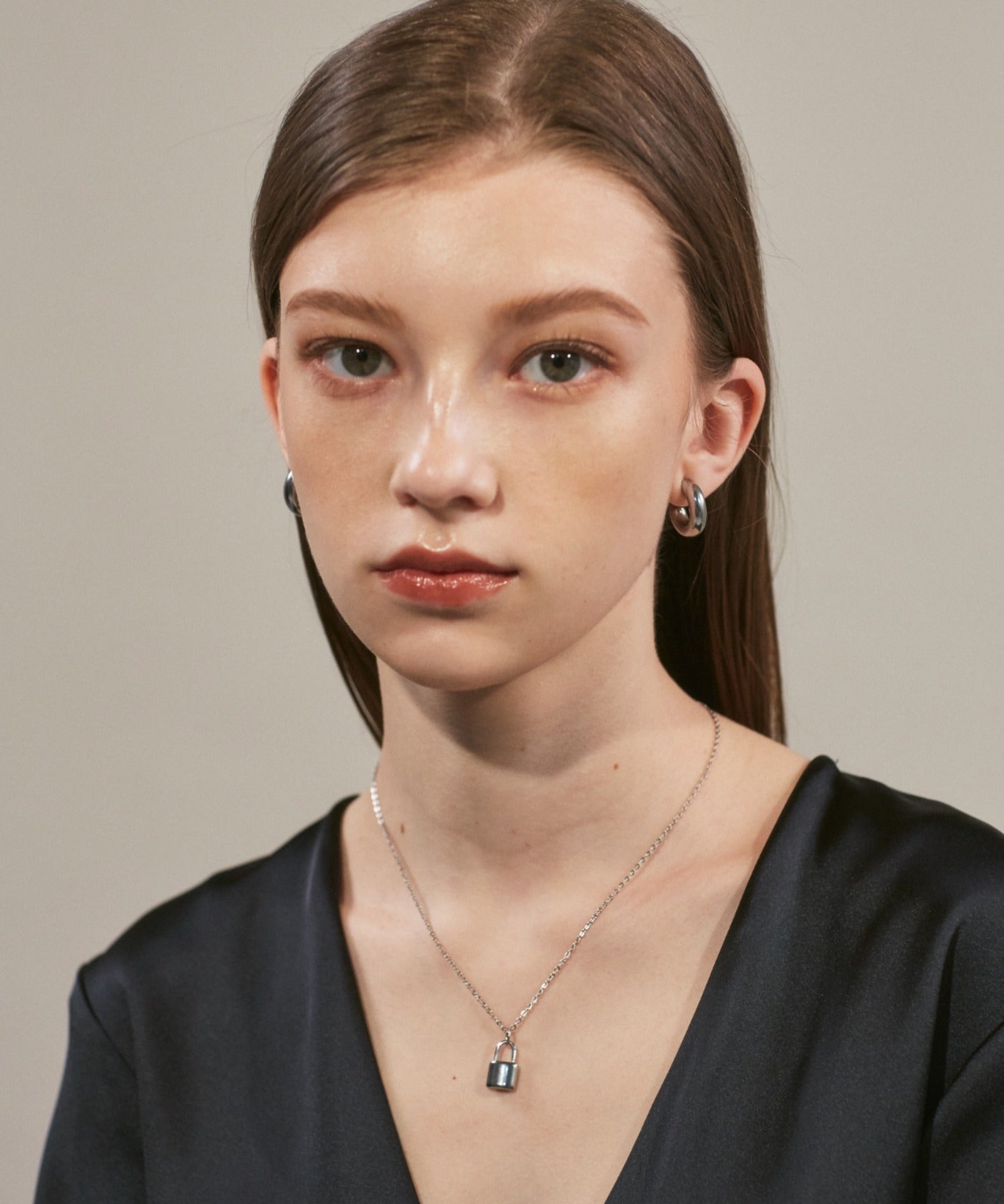 ciite' シーテ ネックレス 【 金属アレルギー対応 】 チェーン & パドロックネックレス 2セット