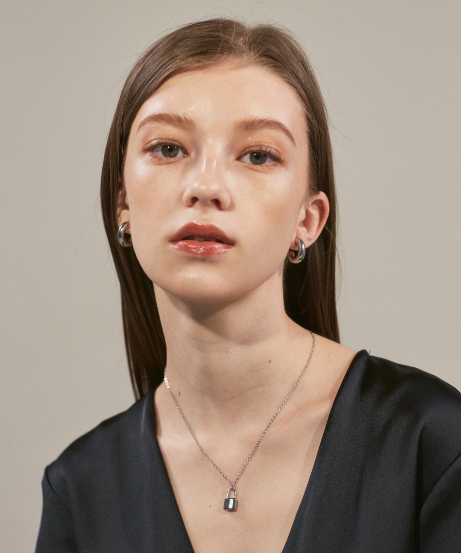 ciite' シーテ ネックレス 【 金属アレルギー対応 】 チェーン & パドロックネックレス 2セット