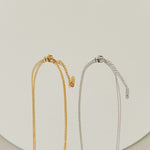 ciite' シーテ ネックレス 【 金属アレルギー対応 】 2連ハートビジューネックレス サージカルステンレス