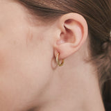 ciite' シーテ ピアス（両耳用） 【 金属アレルギー対応 】 ビジューフープピアス サージカルステンレス (両耳用) ゴールド FREE