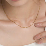 ciite' シーテ ネックレス 【 金属アレルギー対応 】 ツイストチェーンネックレス サージカルステンレス ゴールド FREE