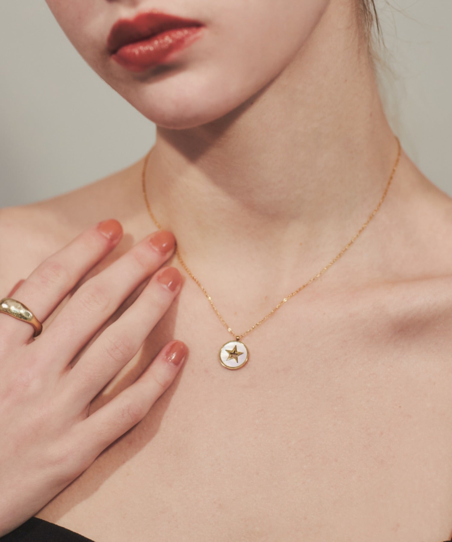 ciite' シーテ ネックレス 【 金属アレルギー対応 】 スターコインネックレス サージカルステンレス