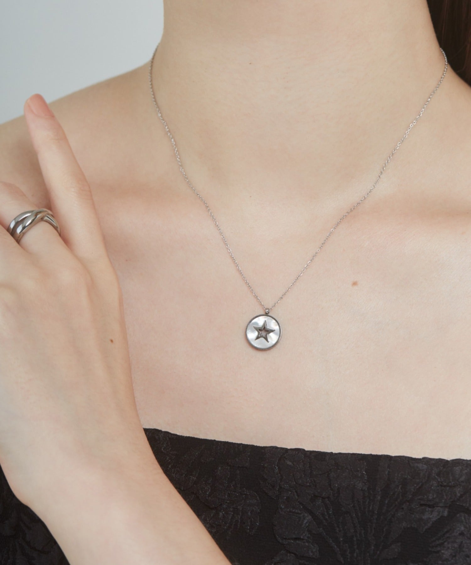 ciite' シーテ ネックレス 【 金属アレルギー対応 】 スターコインネックレス サージカルステンレス