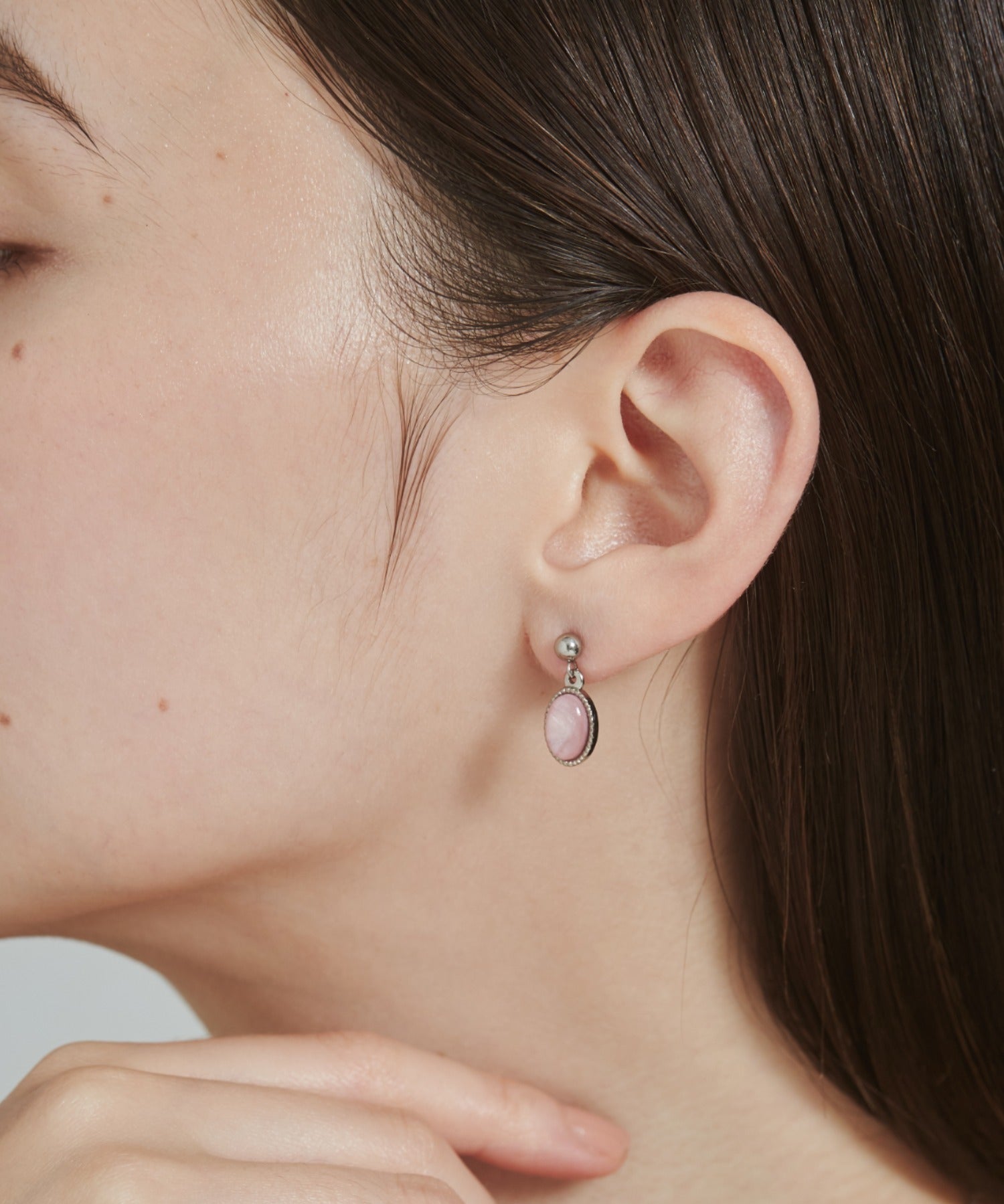 ciite' シーテ ピアス（両耳用） 【 金属アレルギー対応 】 オーバルカラーピアス サージカルステンレス (両耳用) ピンク FREE