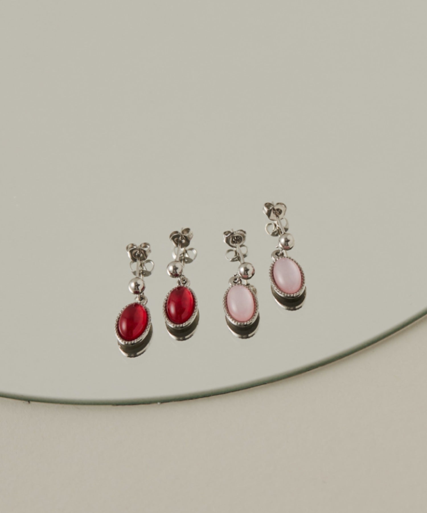 ciite' シーテ ピアス（両耳用） 【 金属アレルギー対応 】 オーバルカラーピアス サージカルステンレス (両耳用)