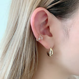 ciite' シーテ イヤーカフ シルバー925 フラワーイヤーカフ（片耳用） ピンクゴールド FREE