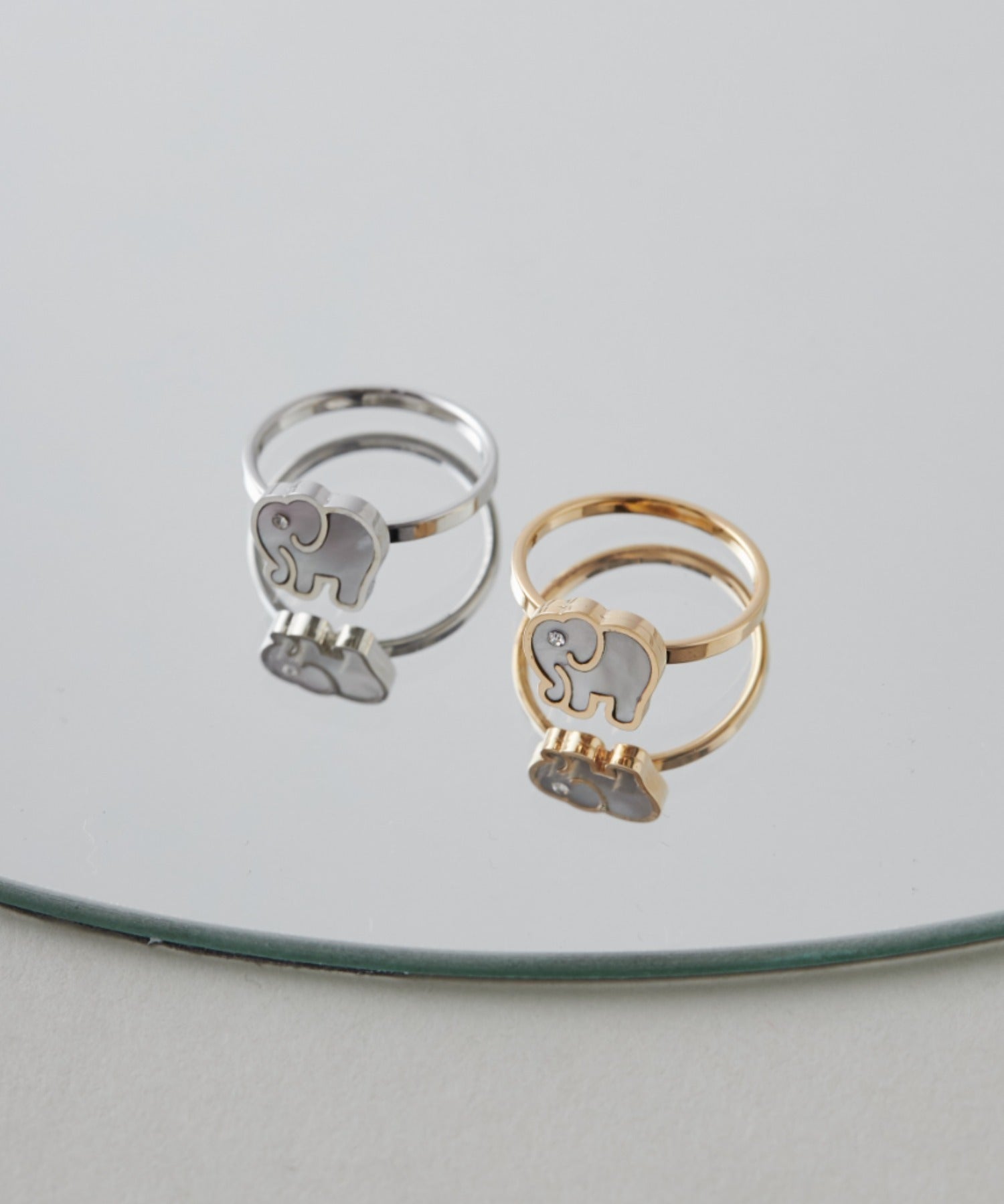 ciite' シーテ リング 【 金属アレルギー対応 】 エレファント モチーフリング サージカルステンレス