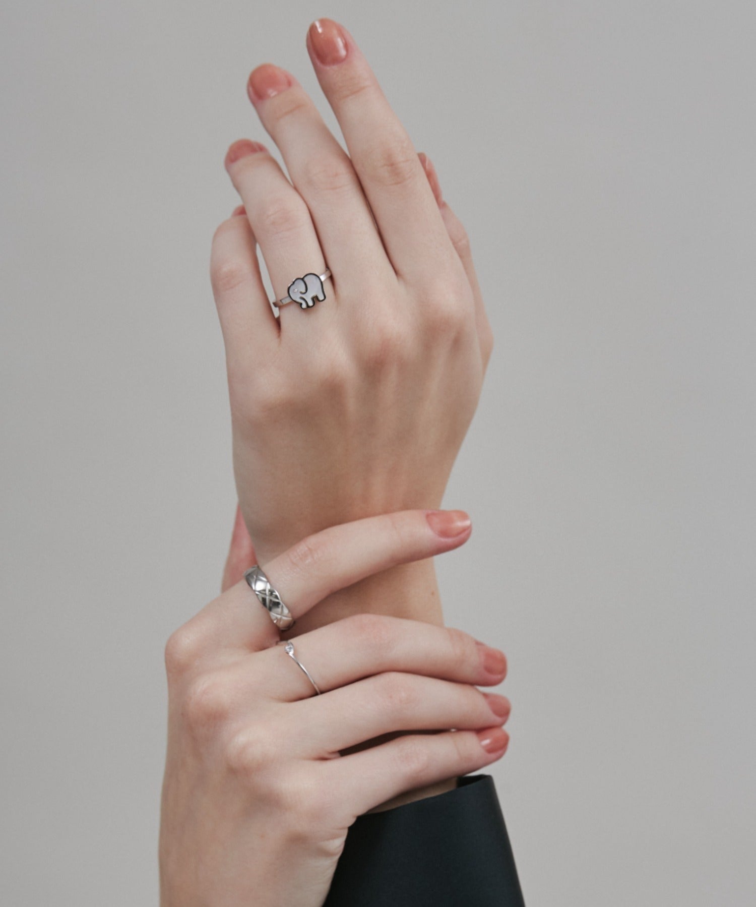 ciite' シーテ リング 【 金属アレルギー対応 】 エレファント モチーフリング サージカルステンレス