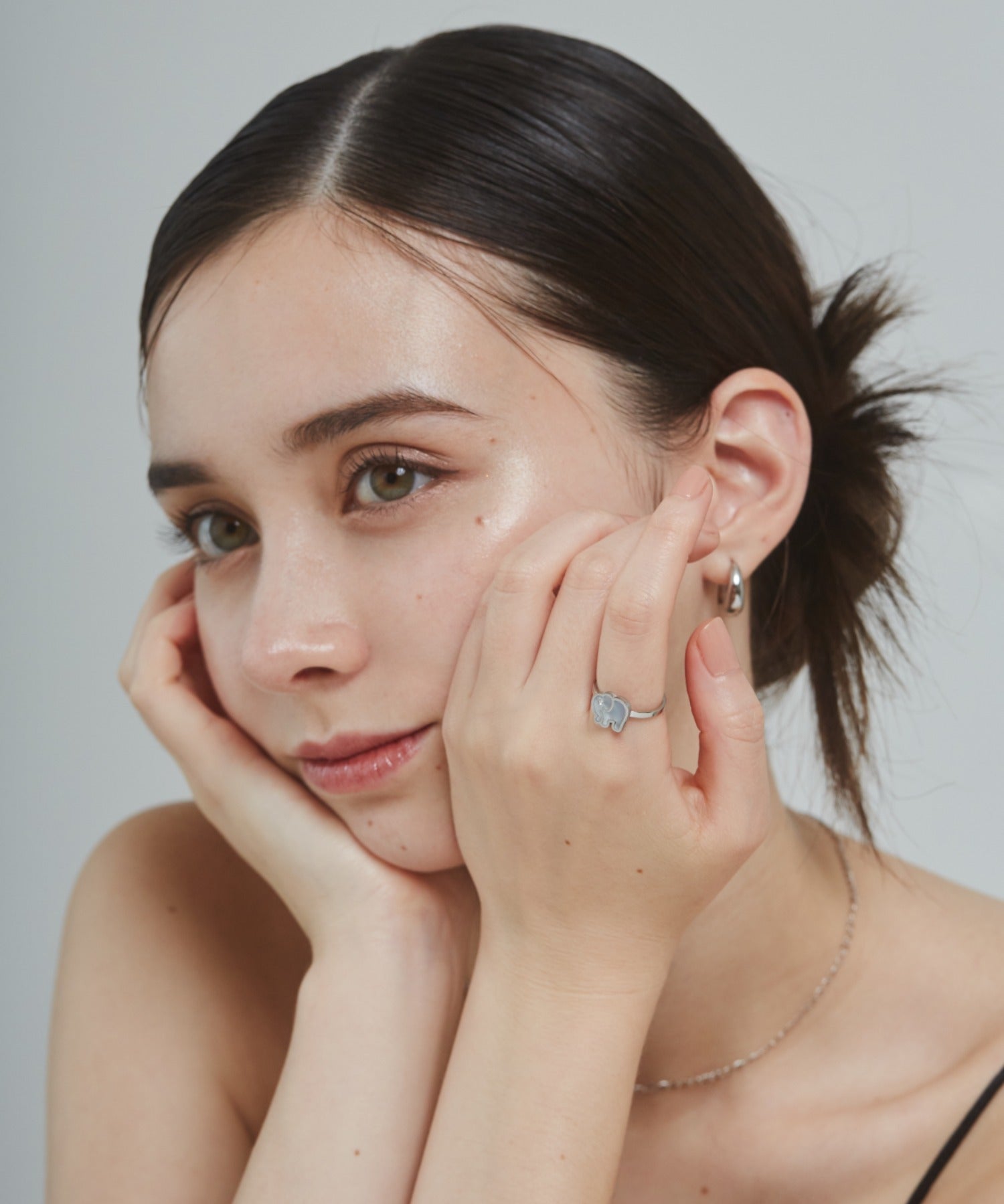 ciite' シーテ リング 【 金属アレルギー対応 】 エレファント モチーフリング サージカルステンレス