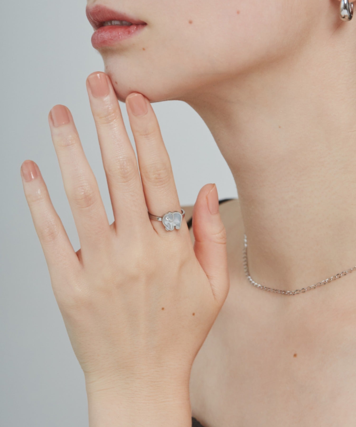 ciite' シーテ リング 【 金属アレルギー対応 】 エレファント モチーフリング サージカルステンレス