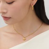 ciite' シーテ ネックレス 【 金属アレルギー対応 】 ビジューハートネックレス サージカルステンレス