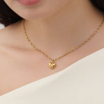 ciite' シーテ ネックレス 【 金属アレルギー対応 】 ビジューハートネックレス サージカルステンレス