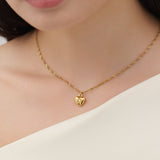 ciite' シーテ ネックレス 【 金属アレルギー対応 】 ビジューハートネックレス サージカルステンレス