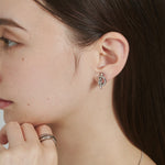 ciite' シーテ イヤリング 【 金属アレルギー対応 】 ノット イヤリング サージカルステンレス (両耳用) シルバー FREE