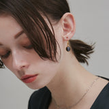 ciite' シーテ ピアス（両耳用） 【 金属アレルギー対応 】 オーバルストーン フックピアス サージカルステンレス (両耳用)