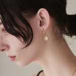 ciite' シーテ ピアス（両耳用） 【 金属アレルギー対応 】 オーバルストーン フックピアス サージカルステンレス (両耳用)