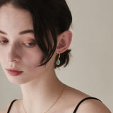 ciite' シーテ ピアス（両耳用） 【 金属アレルギー対応 】 オーバルストーン フックピアス サージカルステンレス (両耳用)