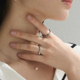 ciite' シーテ リング 【 金属アレルギー対応 】 パールモチーフリング サージカルステンレス シルバー