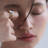 ciite' シーテ リング 【 金属アレルギー対応 】 パールモチーフリング サージカルステンレス ゴールド